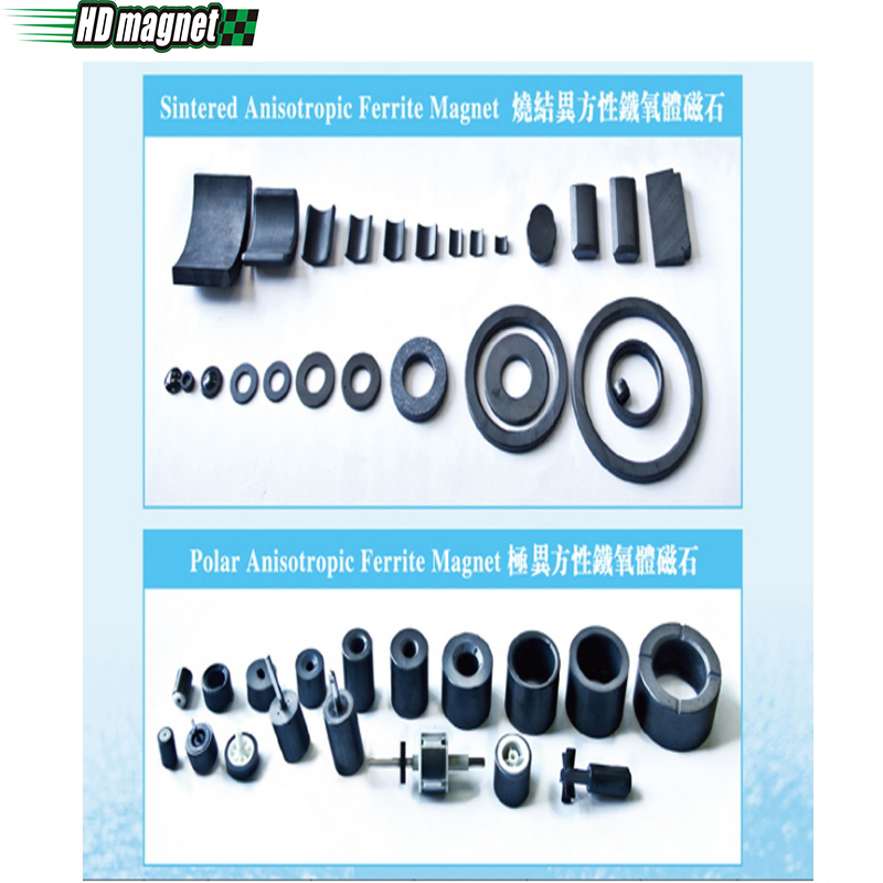 Sintret anisotrop ferrit magent