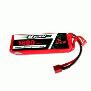 HD POWER 1800mAh 75C 3S 11.1V lipo batteri