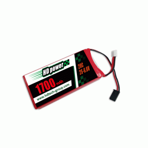HD POWER 1700mAh 20C 2S 6.6V LiFe batteri til modtager og sender