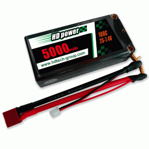 Hård kasse 5000mAh 100C 2S 7.4V Shorty RC bilbatteri